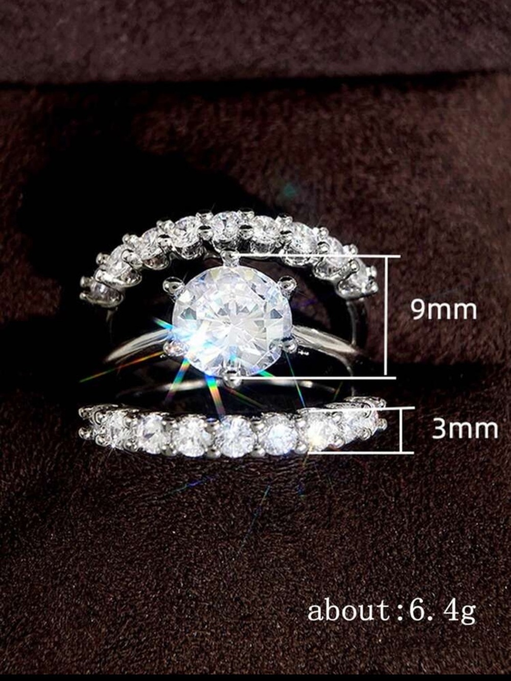 Silver ring set - Picture 3 of 3